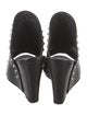 Stuart Weitzman Leather Studded Accents Slides