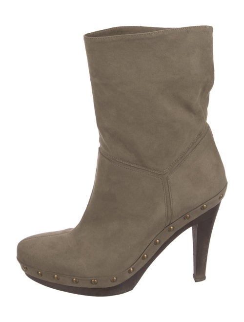 Stella McCartney Vegetarian Suede Studded Accents Boots