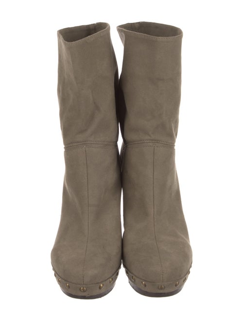 Stella McCartney Vegetarian Suede Studded Accents Boots