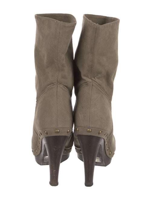 Stella McCartney Vegetarian Suede Studded Accents Boots