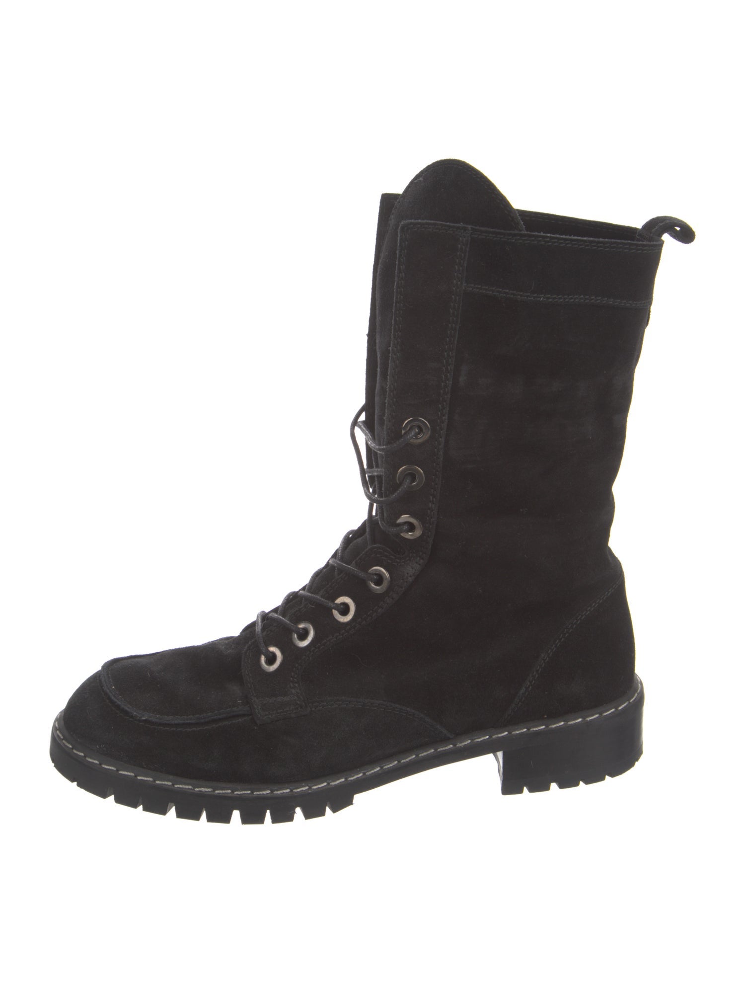 Stuart Weitzman Suede Combat Boots