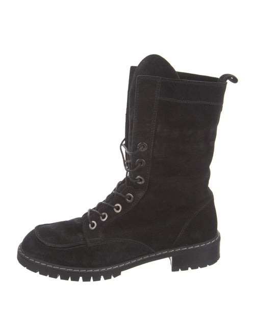 Stuart Weitzman Suede Combat Boots