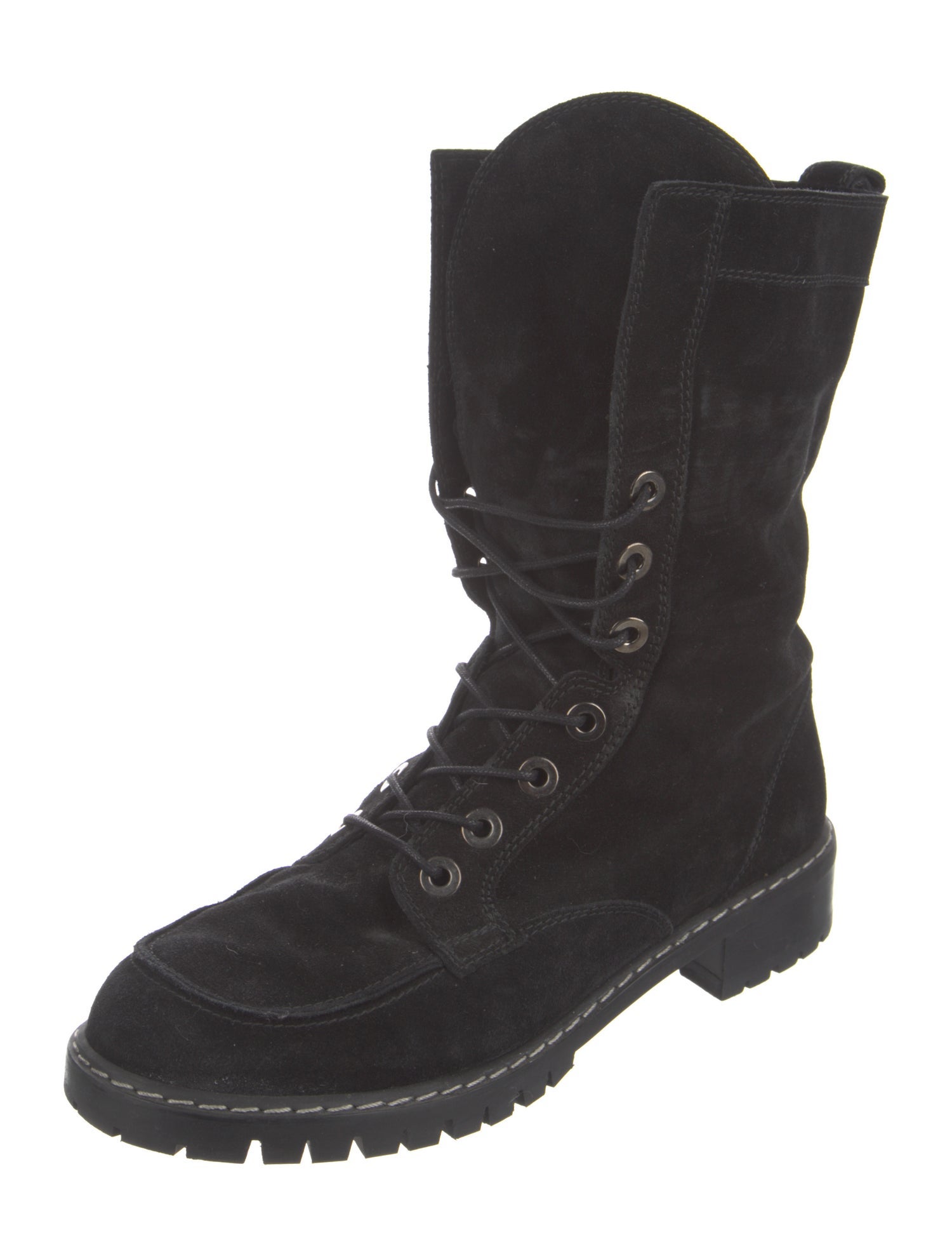 Stuart Weitzman Suede Combat Boots