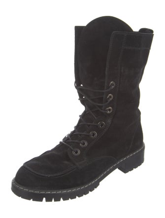 Stuart Weitzman Suede Combat Boots