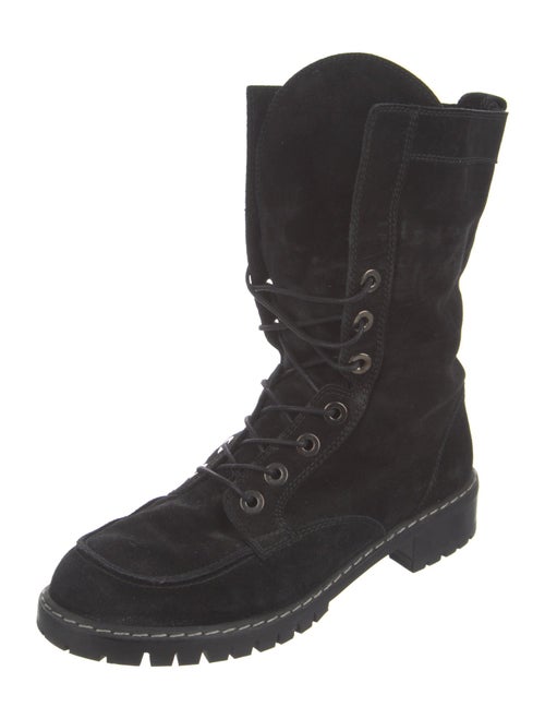 Stuart Weitzman Suede Combat Boots