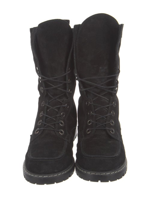 Stuart Weitzman Suede Combat Boots