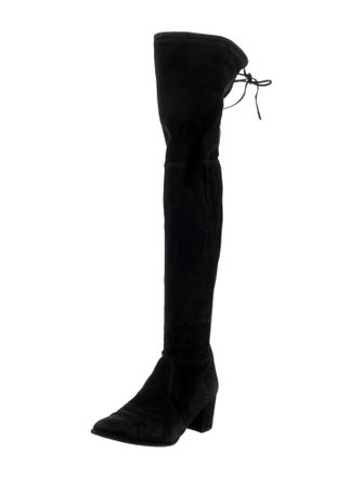 Stuart Weitzman Suede Lace-Up Boots