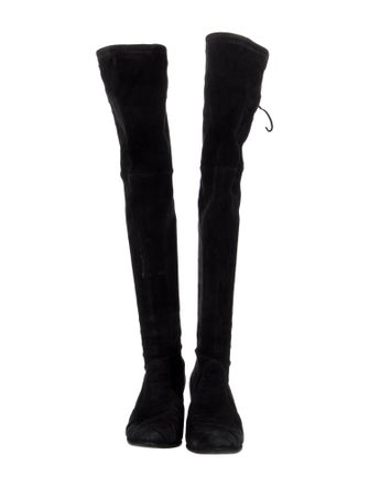 Stuart Weitzman Suede Lace-Up Boots