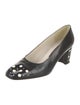 Stuart Weitzman Leather Polka Dot Print Pumps