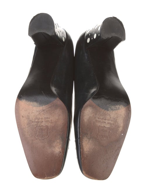 Stuart Weitzman Leather Polka Dot Print Pumps