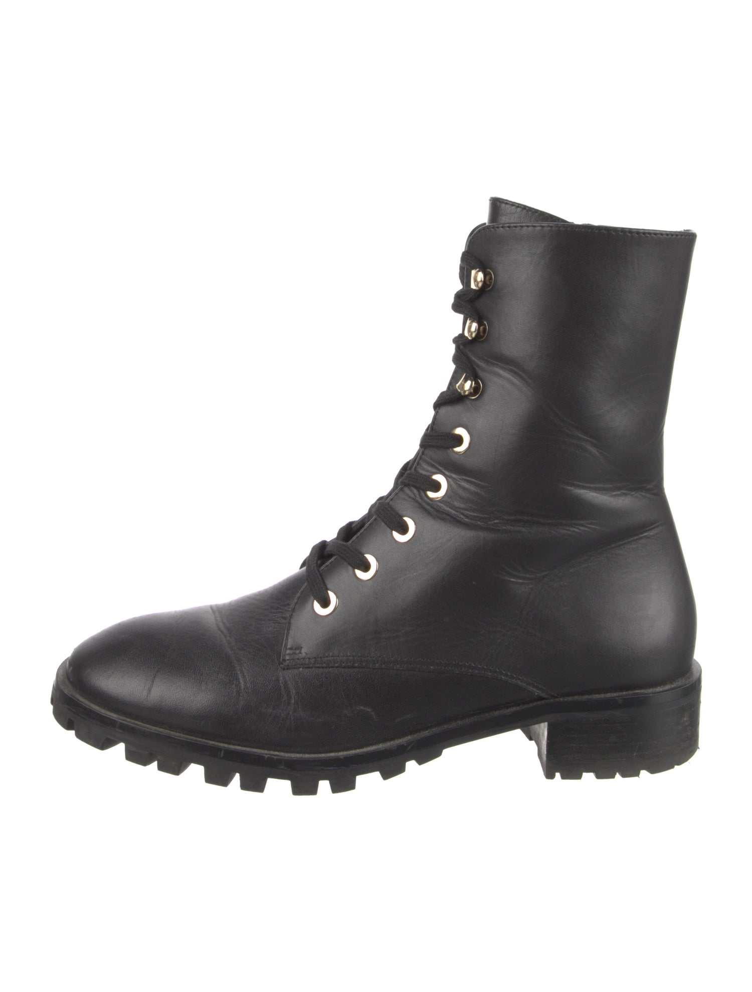Stuart Weitzman Leather Combat Boots