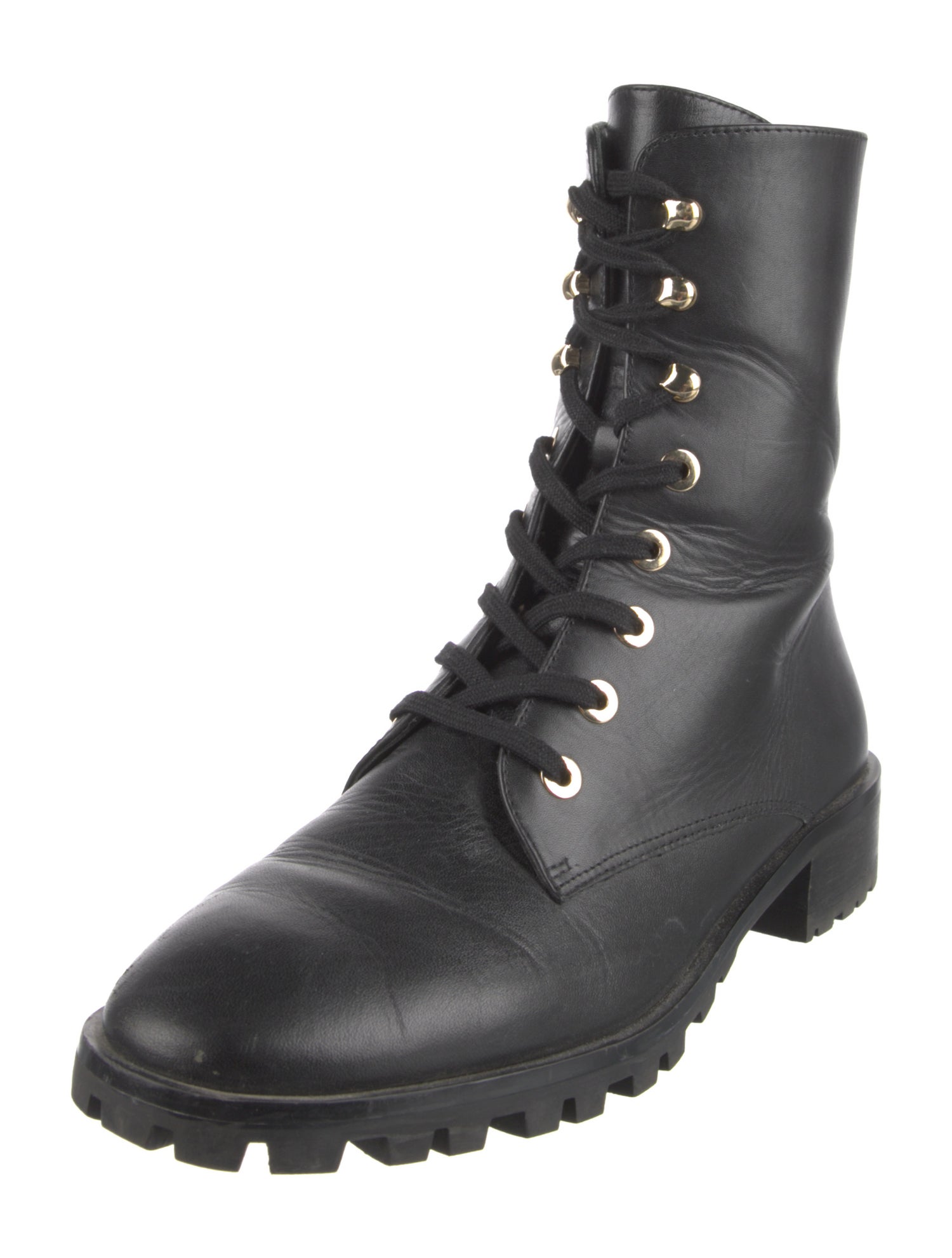 Stuart Weitzman Leather Combat Boots