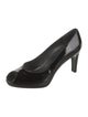 Stuart Weitzman Patent Leather Cutout Accent Pumps