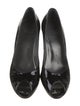 Stuart Weitzman Patent Leather Cutout Accent Pumps