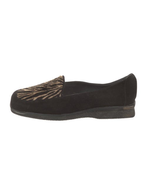 Stuart Weitzman Suede Animal Print Loafers