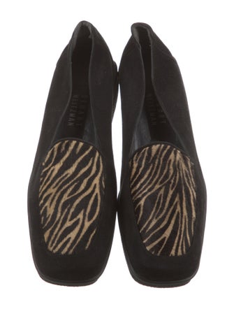 Stuart Weitzman Suede Animal Print Loafers