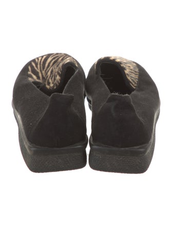 Stuart Weitzman Suede Animal Print Loafers