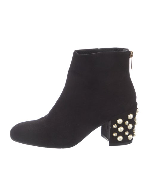 Stuart Weitzman Suede Studded Accents Boots