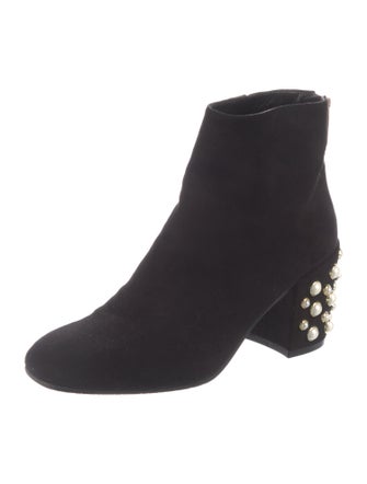 Stuart Weitzman Suede Studded Accents Boots
