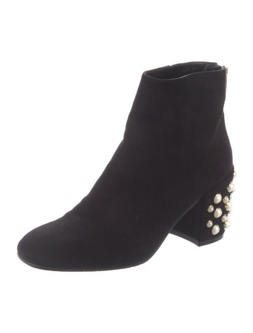 Stuart Weitzman Suede Studded Accents Boots