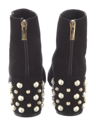 Stuart Weitzman Suede Studded Accents Boots