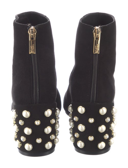 Stuart Weitzman Suede Studded Accents Boots