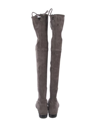 Stuart Weitzman Suede Lace-Up Boots