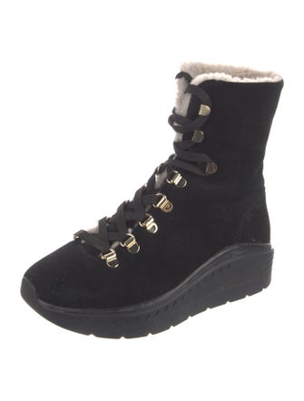 Stuart Weitzman Suede Lace-Up Boots