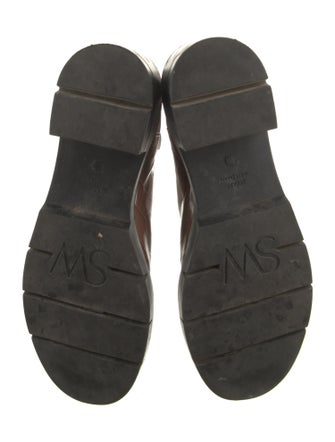 Stuart Weitzman Embossed Leather Animal Print Chelsea Boots