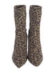 Stuart Weitzman Silk Animal Print Sock Boots