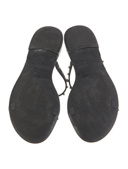 Stuart Weitzman Rubber Studded Accents T-Strap Sandals