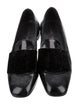 Stuart Weitzman Patent Leather Bow Accents Loafers