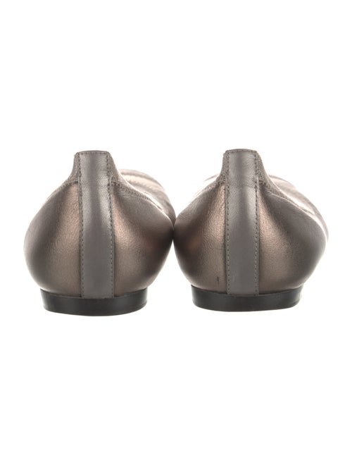 Stuart Weitzman Leather Whipstitch Trim Ballet Flats