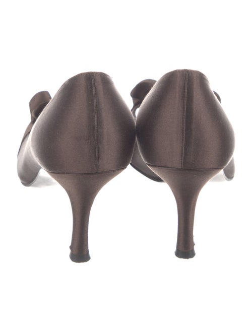 Stuart Weitzman Satin Ruffle Embellishment Pumps