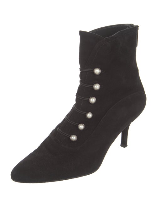 Stuart Weitzman Suede Studded Accents Boots
