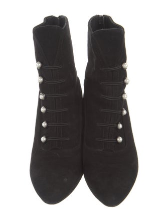 Stuart Weitzman Suede Studded Accents Boots