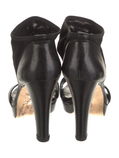 Stuart Weitzman Leather Mesh Accents Sandals