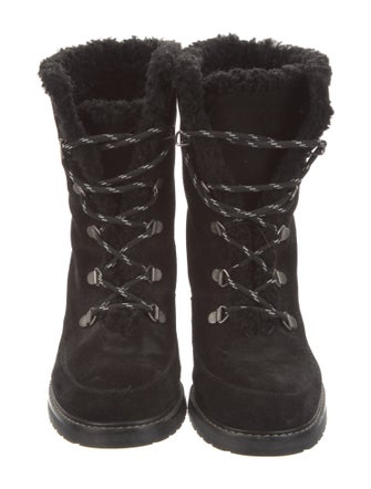 Stuart Weitzman Suede Lace-Up Boots