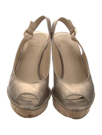 Stuart Weitzman Leather Slingback Pumps