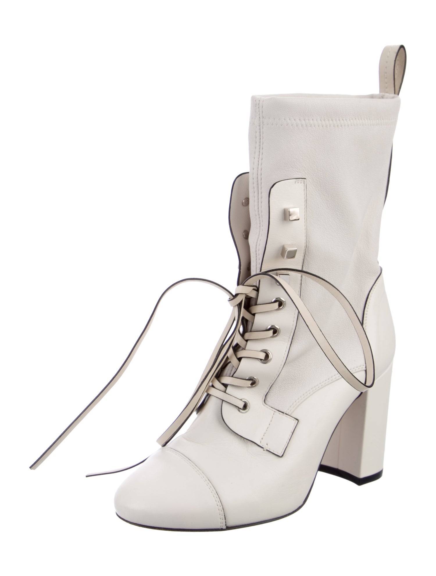 Stuart Weitzman Leather Lace-Up Boots