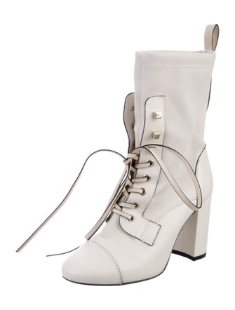 Stuart Weitzman Leather Lace-Up Boots