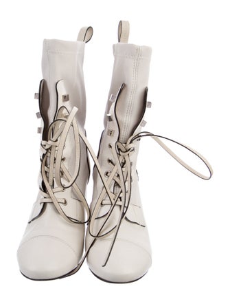 Stuart Weitzman Leather Lace-Up Boots