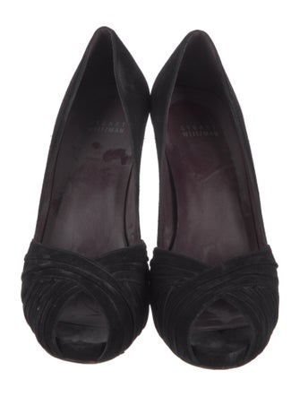 Stuart Weitzman Suede Cutout Accent D'Orsay Pumps