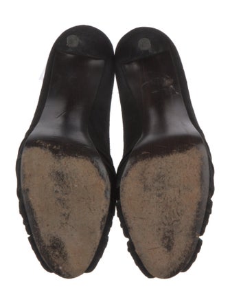 Stuart Weitzman Suede Cutout Accent D'Orsay Pumps