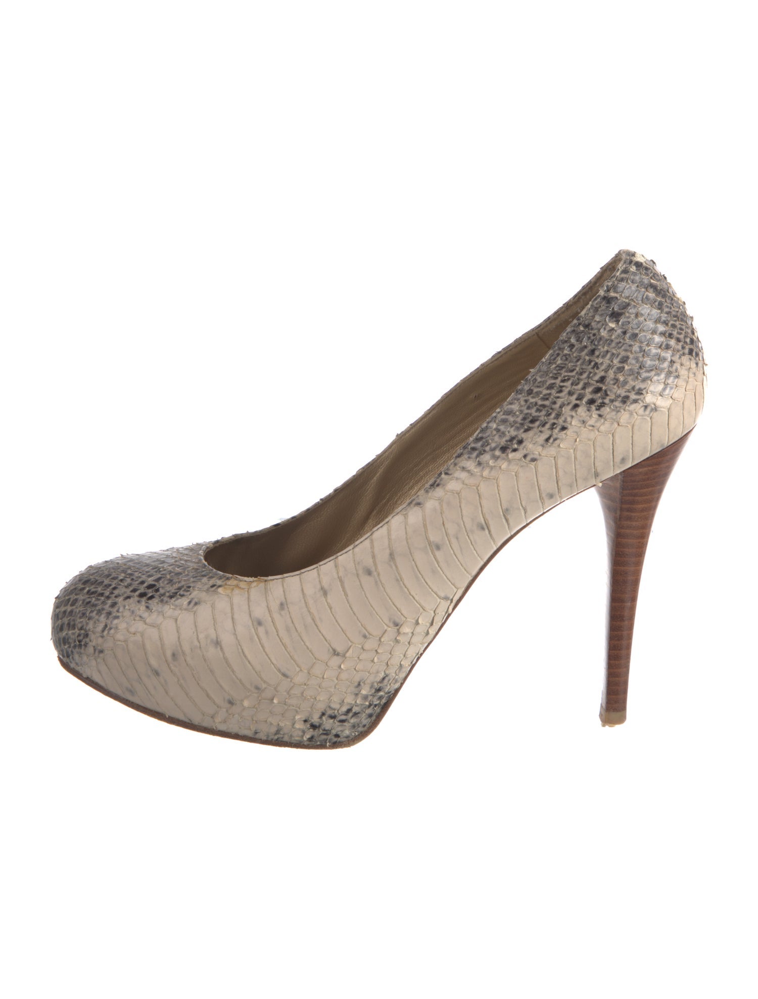 Stuart Weitzman Embossed Leather Animal Print Pumps