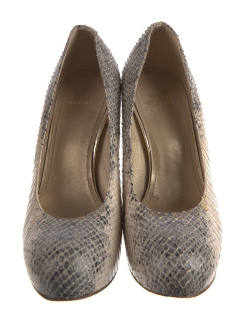 Stuart Weitzman Embossed Leather Animal Print Pumps