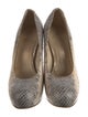 Stuart Weitzman Embossed Leather Animal Print Pumps