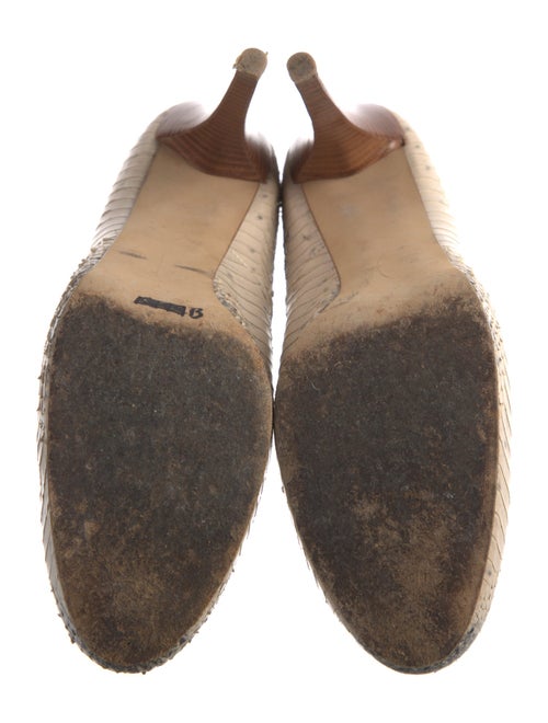 Stuart Weitzman Embossed Leather Animal Print Pumps