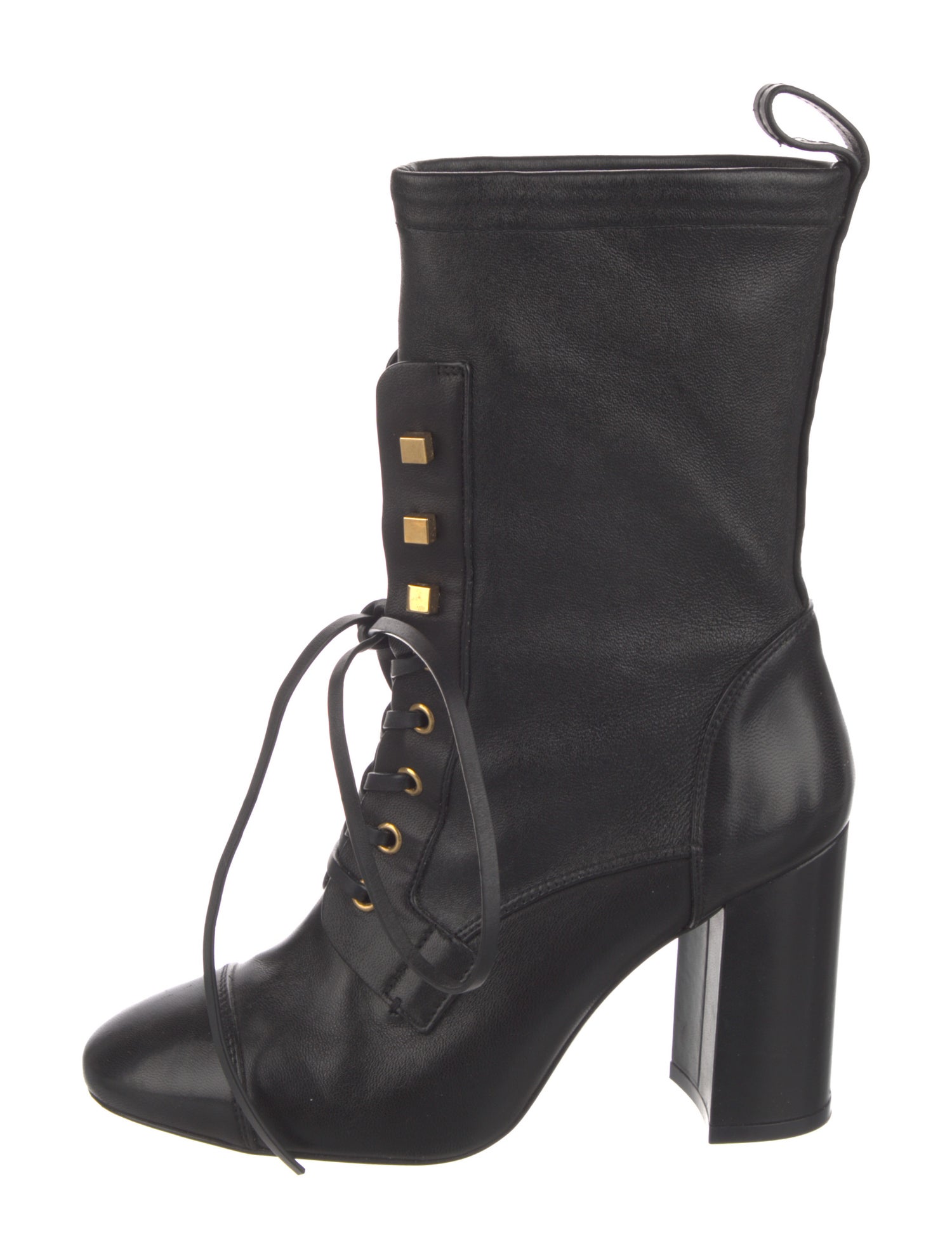 Stuart Weitzman Leather Lace-Up Boots