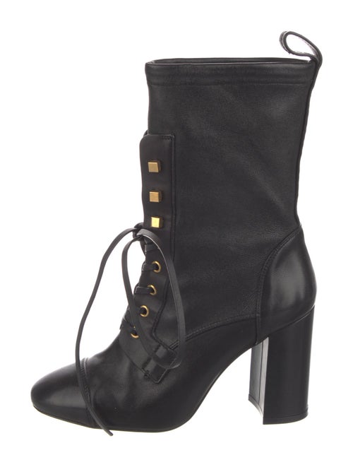 Stuart Weitzman Leather Lace-Up Boots